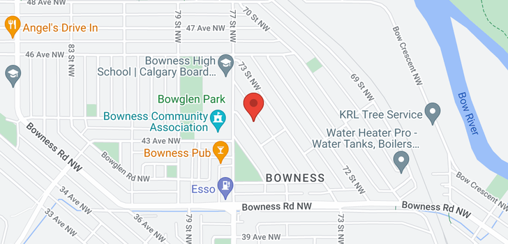 map of 4524 75 Street NW